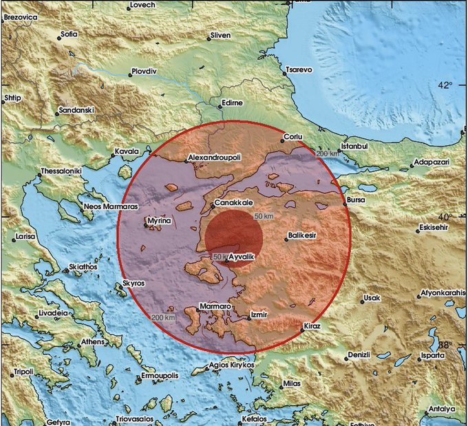 Çanakkale’de 4.9 Büyüklüğünde Deprem