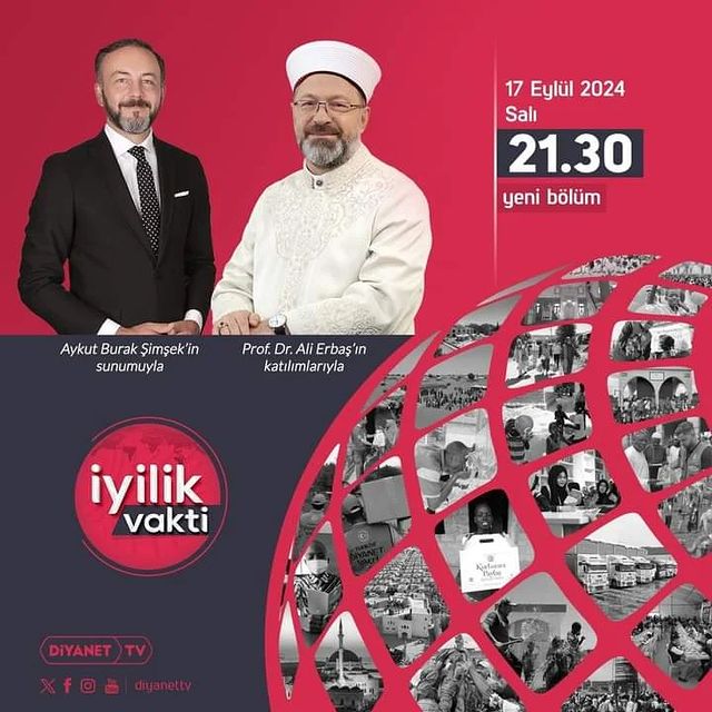 Diyanet İşleri Başkanı Prof. Dr. Ali Erbaş, “İyilik Vakti” Programında İzleyiciler ile Buluşuyor