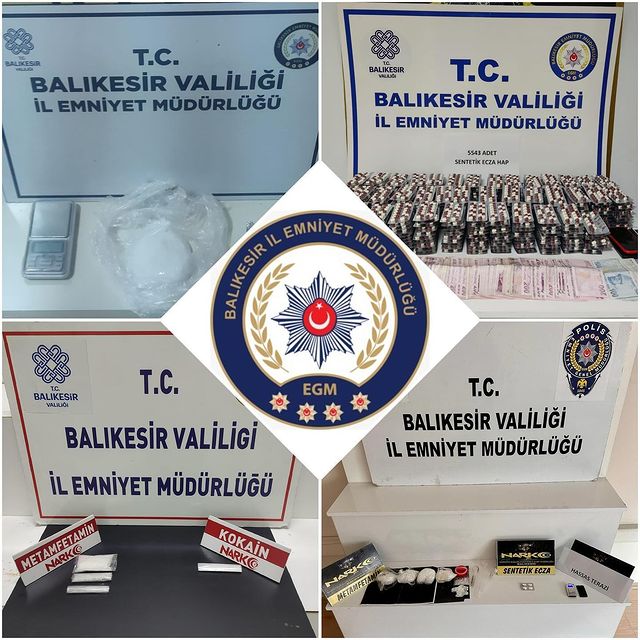 BALIKESİR EMNİYET MÜDÜRLÜĞÜ’NDEN ÖNEMLİ NARKOTİK OPERASYONU