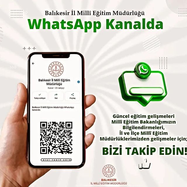 Balıkesir İl Milli Eğitim Müdürlüğü, Onaylı Whatsapp Kanalı ile İletişimde Yeni Bir Dönem Başlatıyor