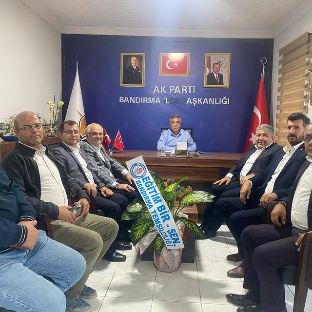 Memursen İl Başkanı Ercan Kurter, Bandırma Eğitim-Bir-Sen İlçe Başkanı Göksel Karlahan’a Hayırlı Olsun Ziyaretinde Bulundu