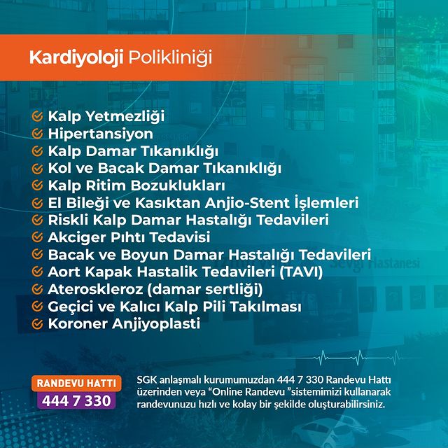 Özel Sevgi Hastanesi, SGK Anlaşmalı Randevu Hizmeti Sunuyor