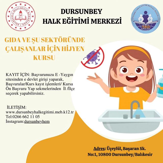 Gıda ve Su Sektöründe Hijyen Eğitim Kursu