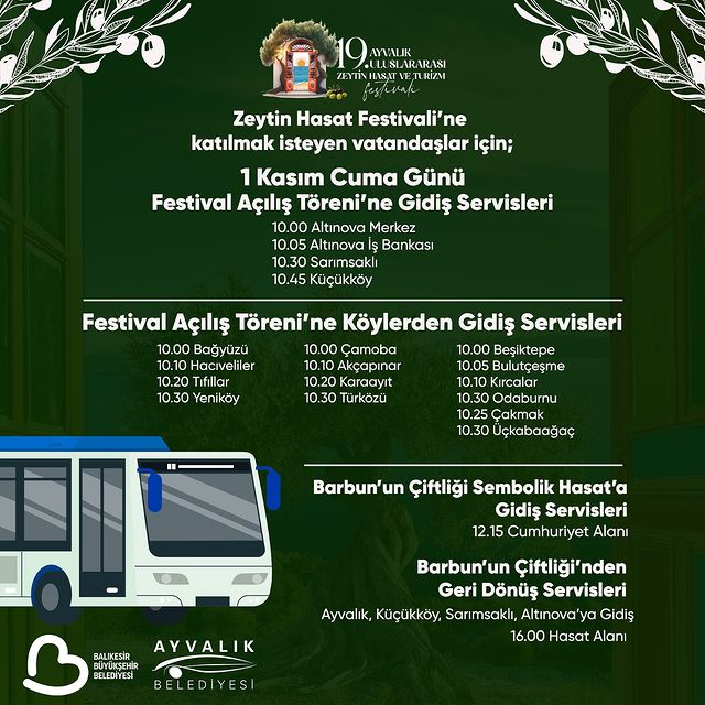 Ayvalık’ta Zeytin Hasat Festivali Özel Programı