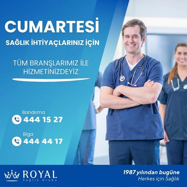 Özel Bandırma Royal Hastanesi Cumartesi Günleri de Hizmet Veriyor