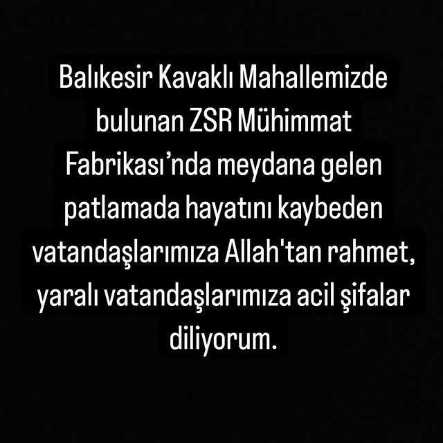 Balıkesir’de Mühimmat Fabrikasında Patlama Gerçekleşti