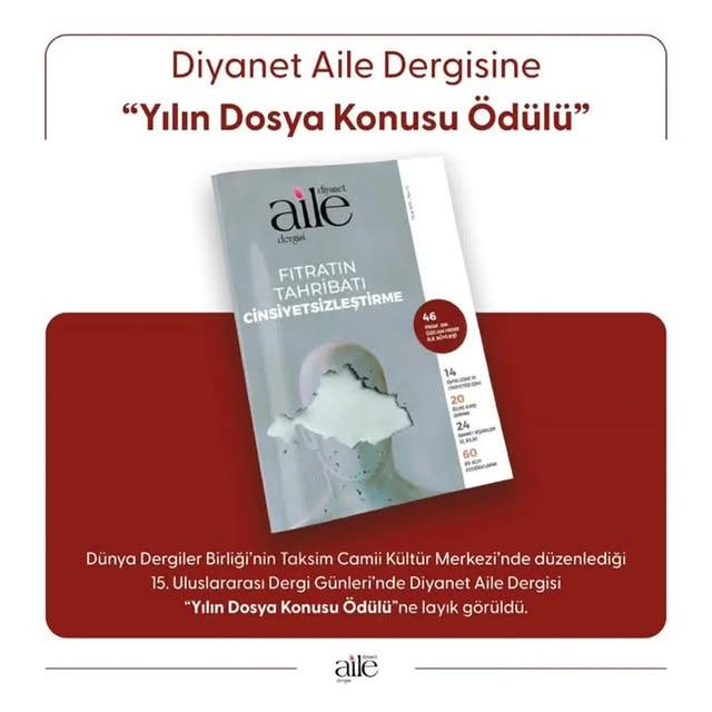 Diyanet Aile Dergisi, Dergi Günleri Fuarı’ndan Ödülle Döndü