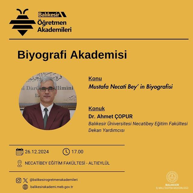 Biyografi Akademisi Balıkesir’de Başlıyor