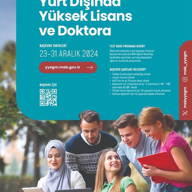 Yurt Dışında Lisansüstü Eğitim Fırsatı