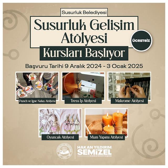 Susurluk Gelişim Atölyesi Yeni Katılımcılara Kapılarını Açıyor