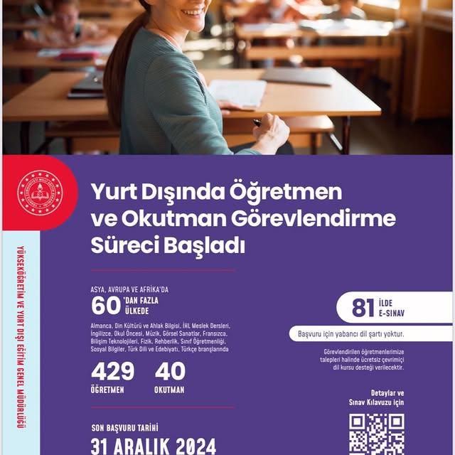 Yurt Dışında Öğretmen ve Okutman Görevlendirme Başvuru Süresi Uzatıldı