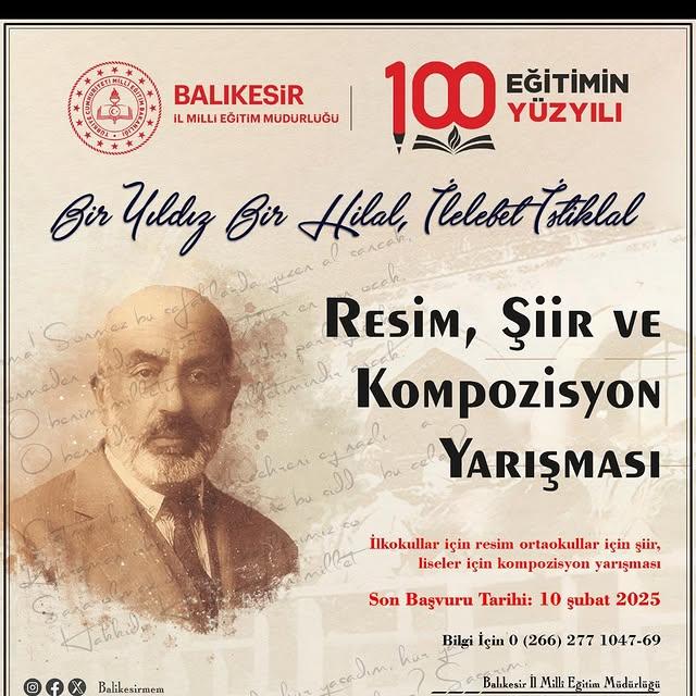 Ayvalık İlçe Milli Eğitim Müdürlüğü, “Bir Yıldız Bir Hilal İlelebet İstiklal” Konulu Yarışma Düzenliyor