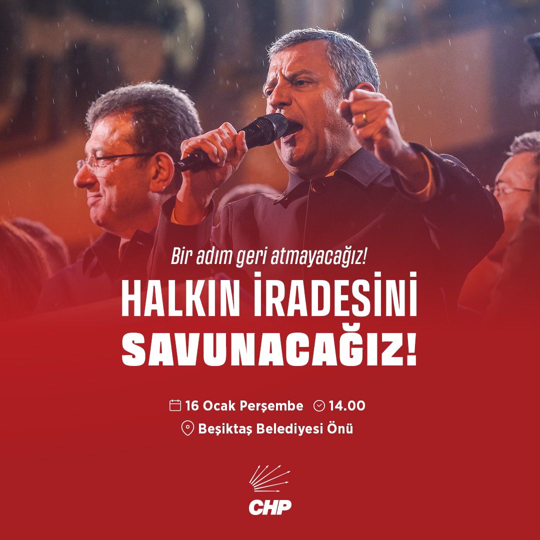 CHP, Beşiktaş Belediyesi Önünde Halkın İradesini Savundu