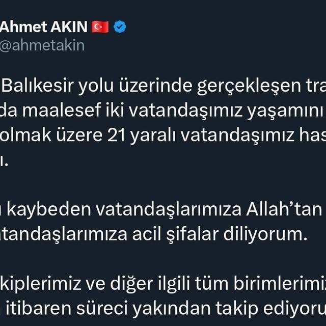 Trafik Kazası Balıkesir’de 2 Ölü, 21 Yaralı