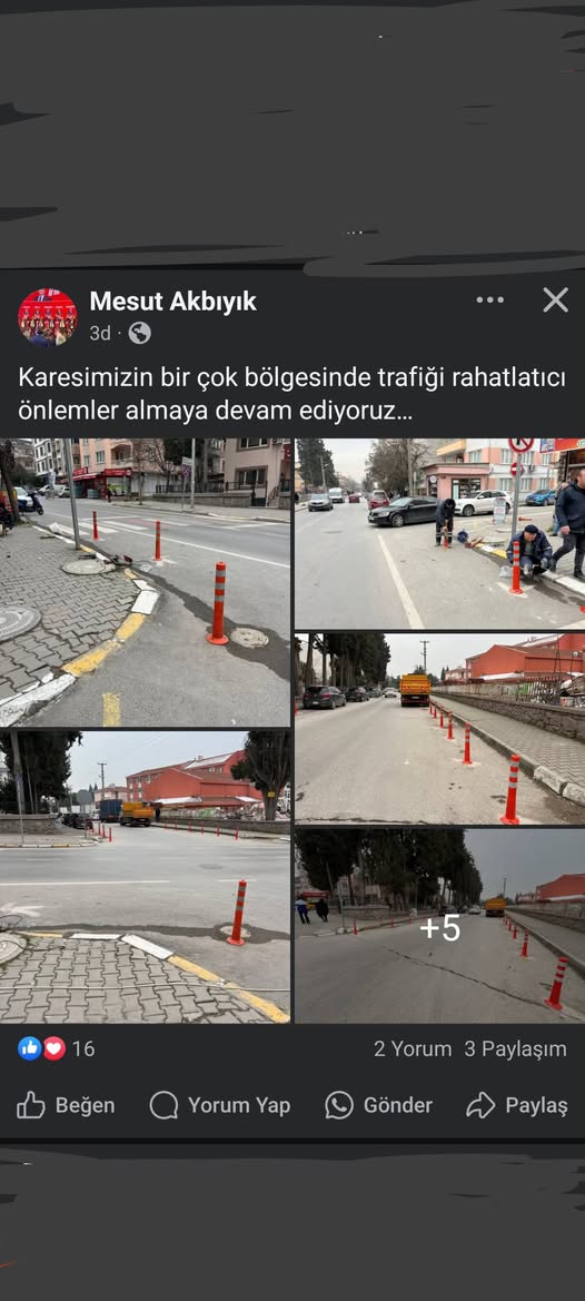 Karesi Belediyesi’nin Yeni Adımı: Gelişigüzel Parklanmaya Karşı Delinatörler