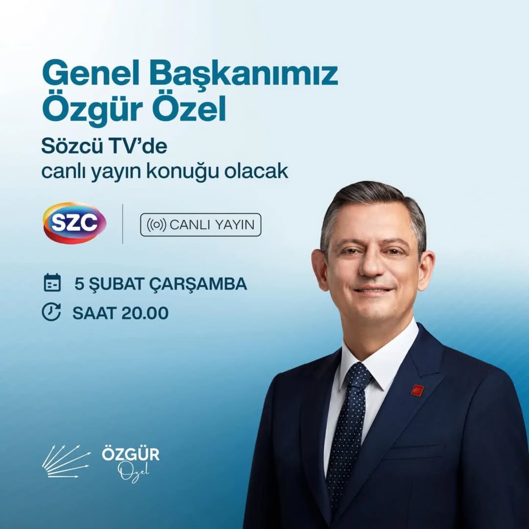 Özgür Özel, Sözcü TV Canlı Yayınına Katılacak