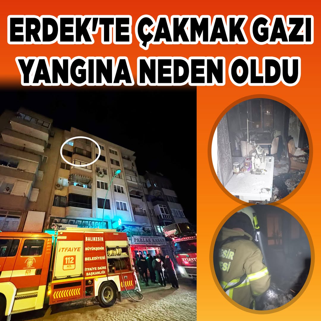 Erdek’te Çakmak Gazı yangına Neden Oldu, Paniğe Yol Açtı