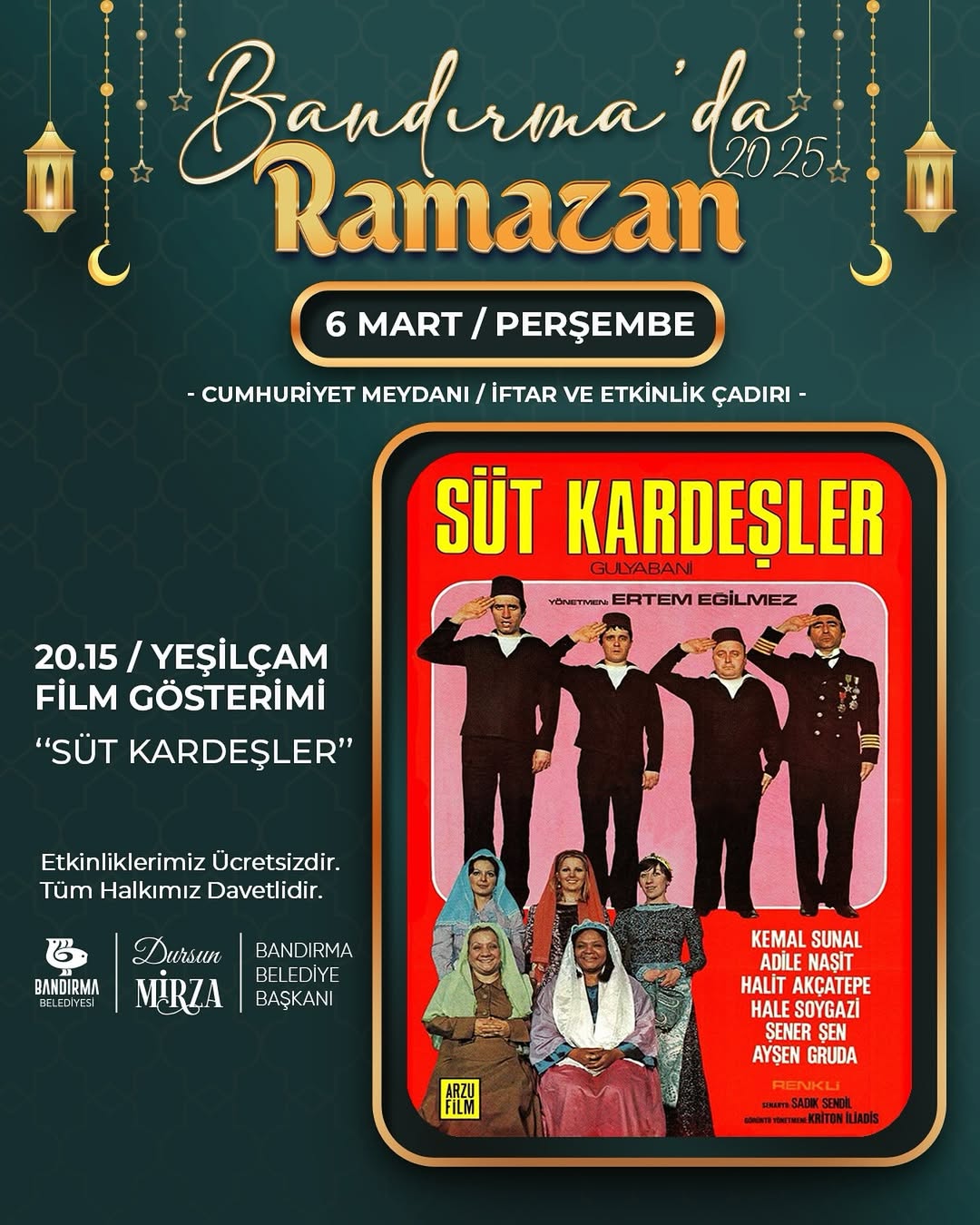 Bandırma’da Yeşilçam Keyfi: Süt Kardeşler Gösterimi