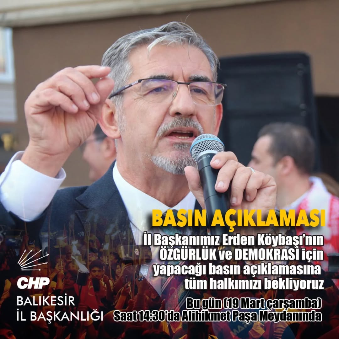 CHP Balıkesir’de Özgürlük ve Demokrasi Konulu Basın Açıklaması