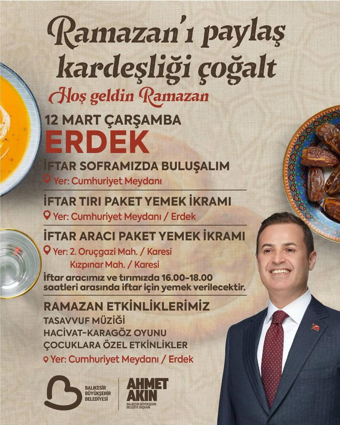 Erdek’te Büyükşehir İftarı Vatandaşla Buluşuyor