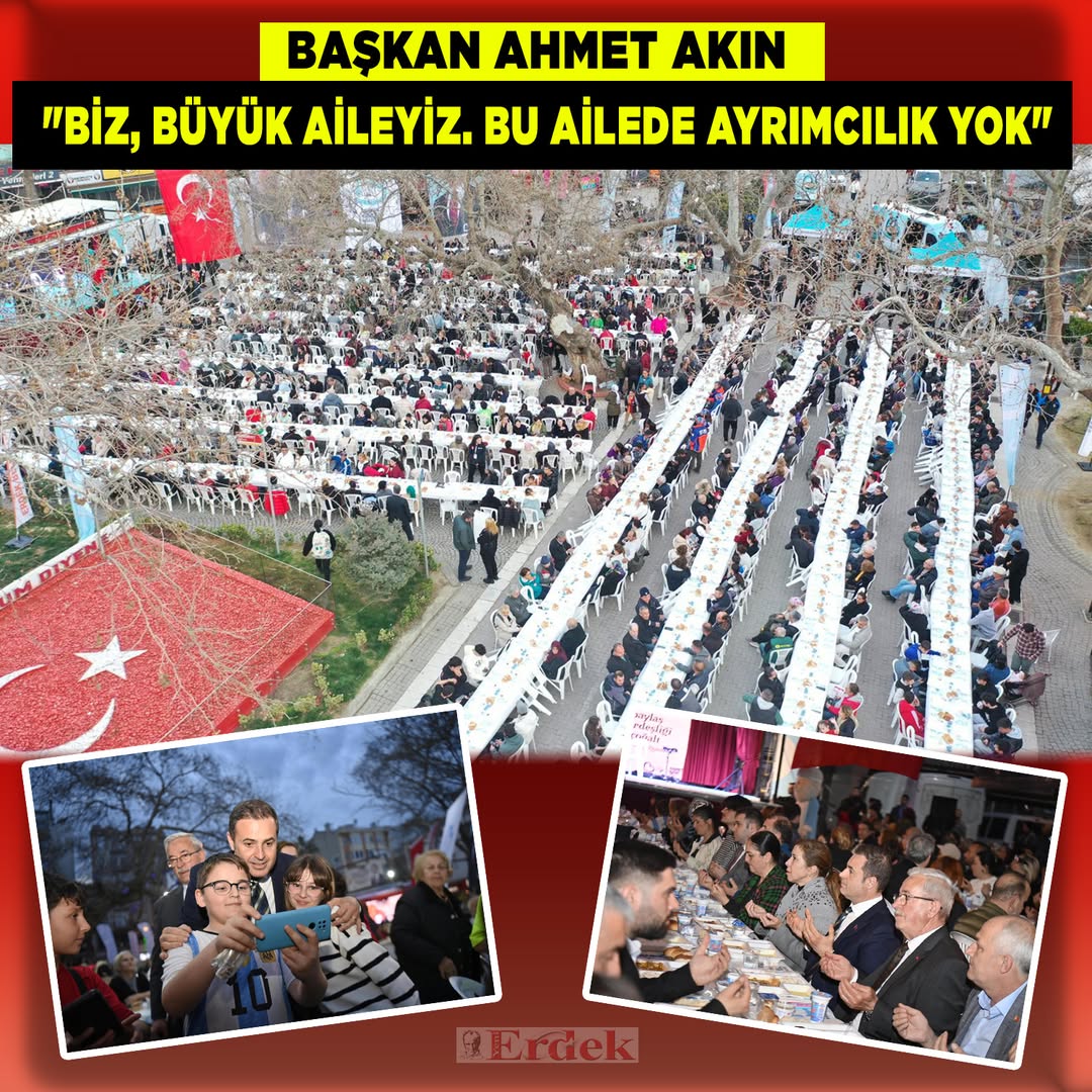 Balıkesir Büyükşehir Belediye Başkanı Akın, Erdek’te Vatandaşlarla İftar Yemeği Paylaştı