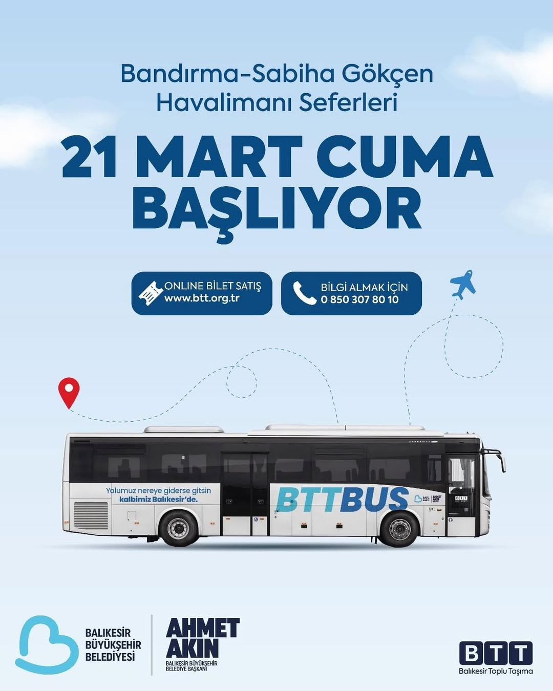 Bandırma – Sabiha Gökçen Arası Yeni Otobüs Seferleri Başladı