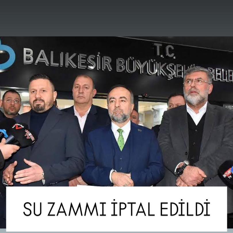 Balıkesir’de Su Zamları İptal Edildi