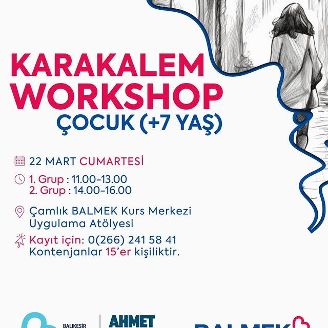 Balıkesir’de Karakalem Workshopları Düzenlenecek