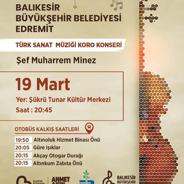 Balıkesir’de Türk Sanat Müziği Konseri Düzenlenecek