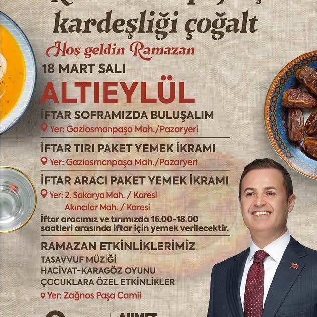 Balıkesir’de Ramazan Ayında 400 Bin Kişilik İftar Sofrası