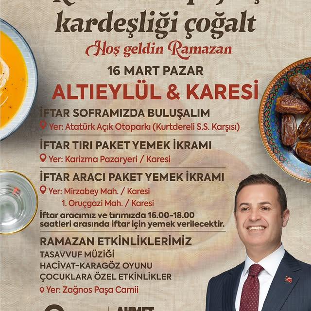 Balıkesir’de Ramazan Ayında 400 Bin Kişilik İftar Sofrası Kuruldu