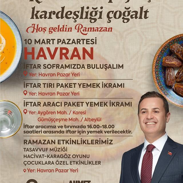 Balıkesir Büyükşehir Belediyesi’nden Ramazan Etkinlikleri