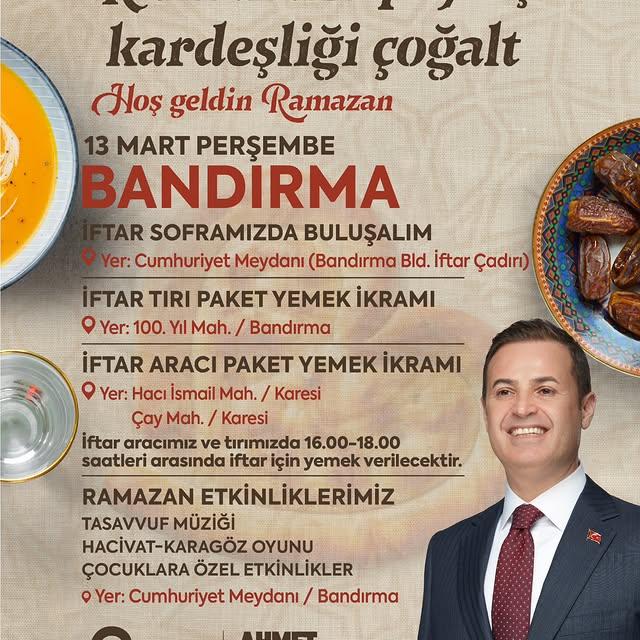 Balıkesir’de Ramazan Ayında 400 Bin Kişilik İftar Sofrası